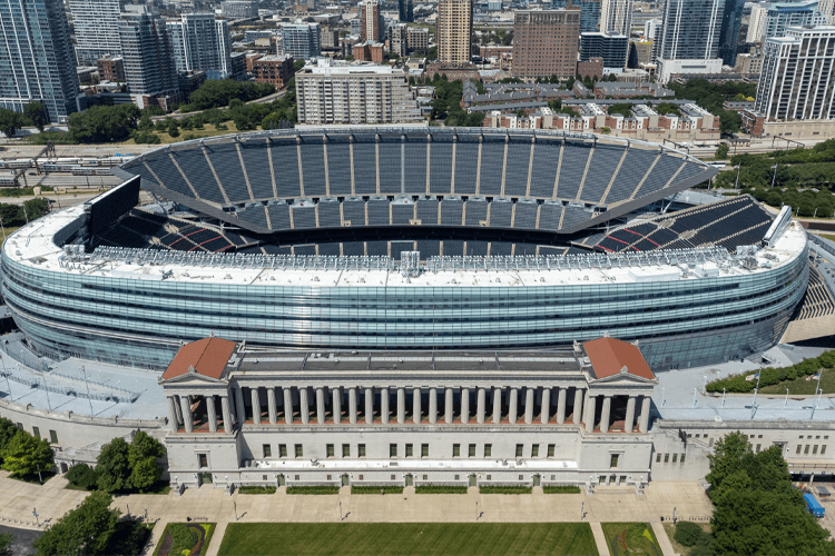 aeriel view of solder field