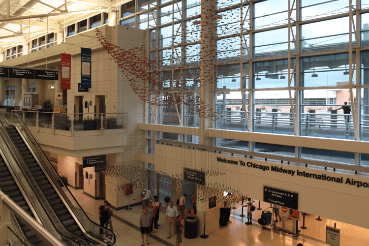 midway airport ticketing area