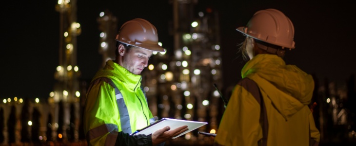 two workers on the night shift review project details